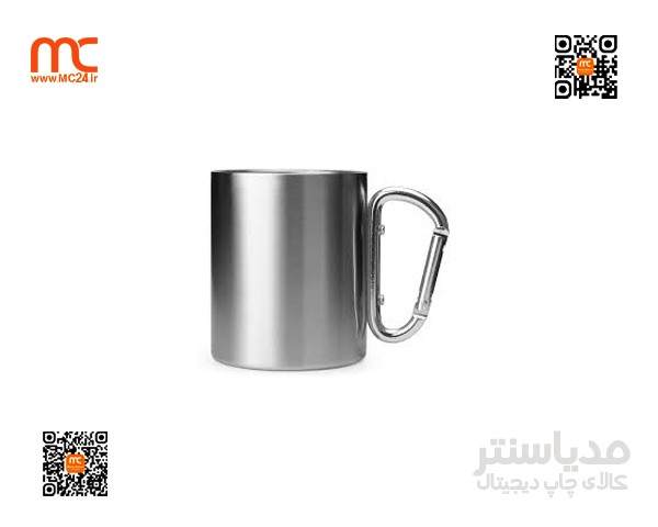 لیوان فلزی دسته قلاب دار