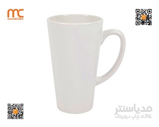 لیوان سرامیکی سفید مخروطی