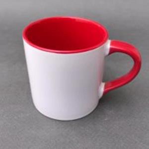 فنجان دسته و داخل قرمز